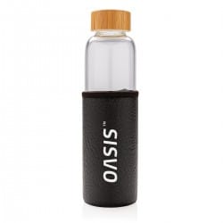 Bouteille en verre 550ml avec housse texturé