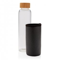Bouteille en verre 550ml avec housse texturé