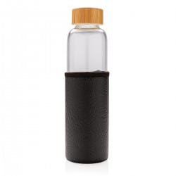 Bouteille en verre 550ml avec housse texturé