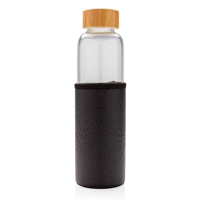 Bouteille en verre 550ml avec housse texturé