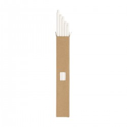 Paille 10ex reutilisable en papier blanc AndAP721391