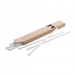 Paille 10ex reutilisable en papier blanc AndAP721391