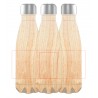 Gourde inox finition aspect bois clair 500 ml