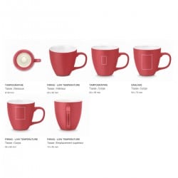 Mug en porcelaine 450 ml Mat