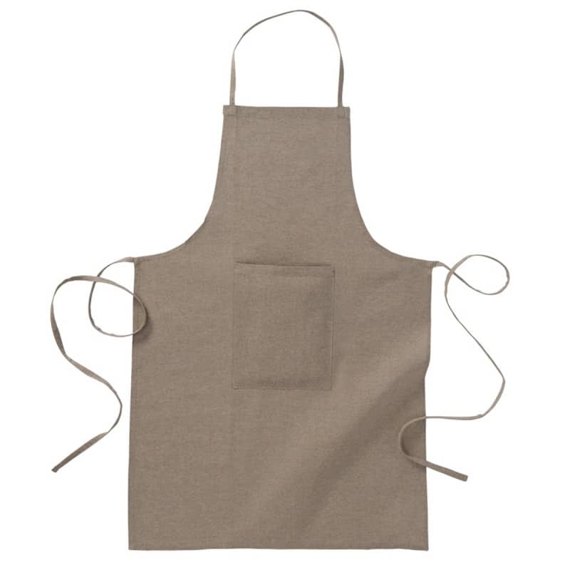 Tablier écologique 100% coton recyclé avec poche verticale