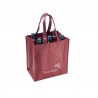Sac porte-bouteilles (6) - sac shopping noir non-tissé solide