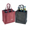 Sac porte-bouteilles (6) - sac shopping noir non-tissé solide