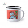 Mug métal émaillé vintage en couleur 380 ml avec marquage quadri