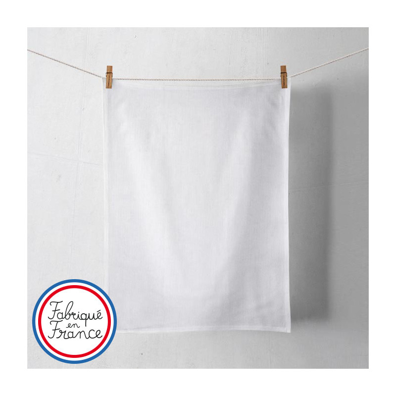 Torchon Blanc de cuisine 70x50 cm 100% coton Made in FRANCE