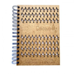Carnet écologique A5 couverture bois made in FRANCE avec marquage inclus