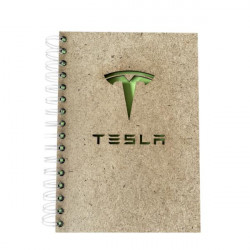 Carnet écologique A5 couverture bois made in FRANCE avec marquage inclus