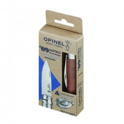copy of Couteau OPINEL® à huîtres fermant Lame acier INOX manche bois bubinga avec marquage inclus laser