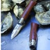 copy of Couteau OPINEL® à huîtres fermant Lame acier INOX manche bois bubinga avec marquage inclus laser
