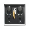 Coffret duo verres et un sommelier iroquois® en bois avec marquage inclus laser