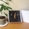 Coffret duo verres et un sommelier iroquois® en bois avec marquage inclus laser