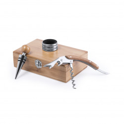 SET ENSEMBLE À VIN COFFRET BAMBOU